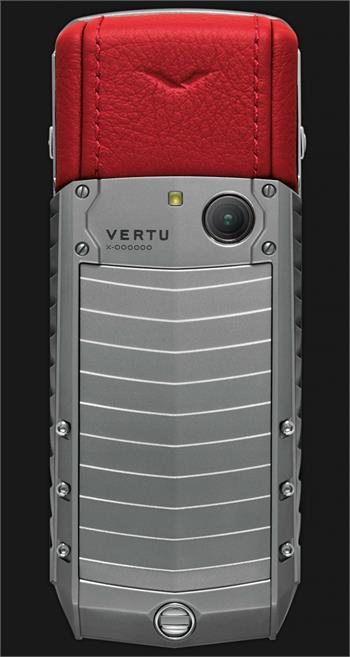 Vertu Acsent new Titanium, stainless steel, red leather